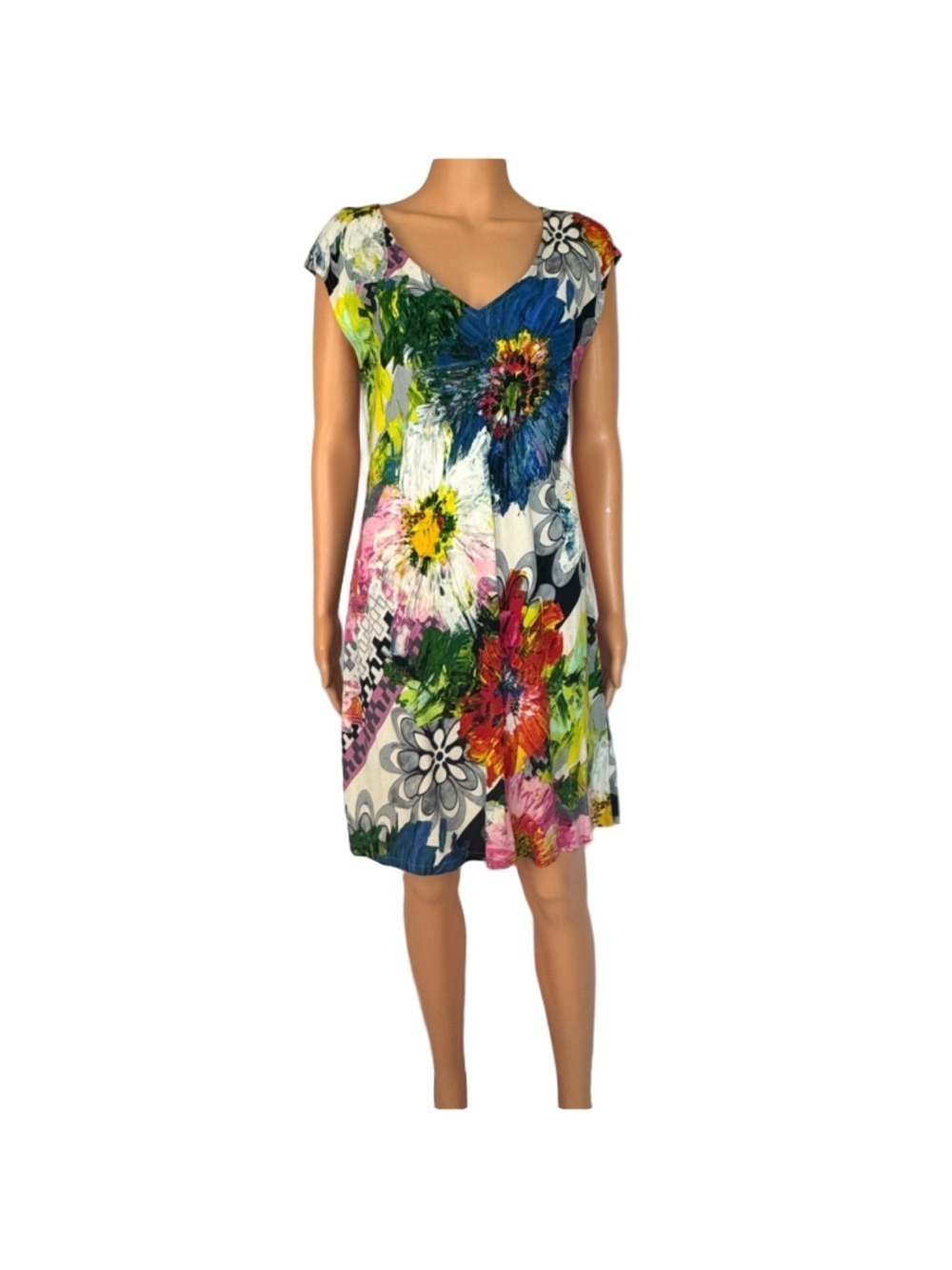 Vintage Y2K Jam's world Sherry Mini Dress Women Small Hawaiian Tropical Floral